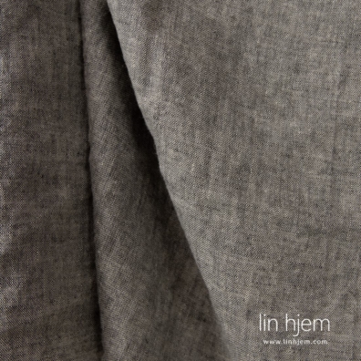 Linstoff beige-grafittgrå vasket egner seg til å sy klær og hjemmetekstiler
