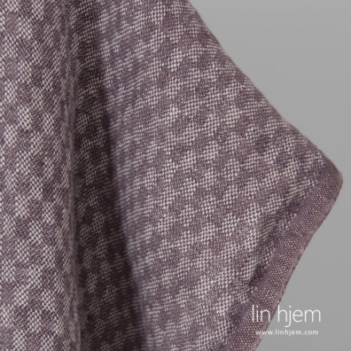 Linstoff lilla mønstret vasket, mykt, skånsomt