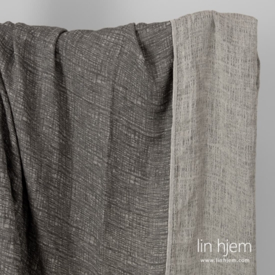 Linstoff jacquard grå vasket