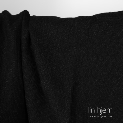 Linstoff svart „vaffel“ vasket egnet for å sy kapper og håndklær