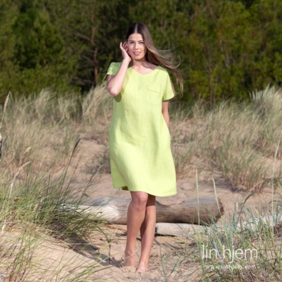 TIFANNY lysegrønn linkjole