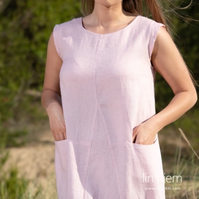 ELLE rosa linkjole med lommer