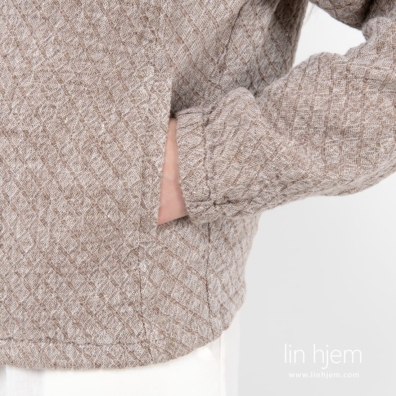 MANGA brun bomber-stil jakke med lommer