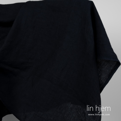 Linstoff blåsvart 275cm bredt vasket