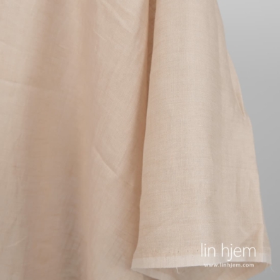 Linstoff gulbrunt lett 150cm bredt