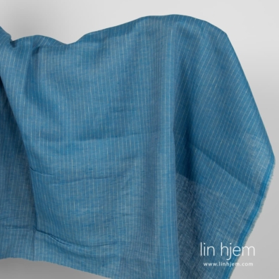 Linstoff blått med gule striper