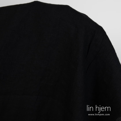 Linstoff svart vasket for å sy klær, hjemmetekstiler