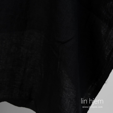 Linstoff svart vasket 140cm bredt