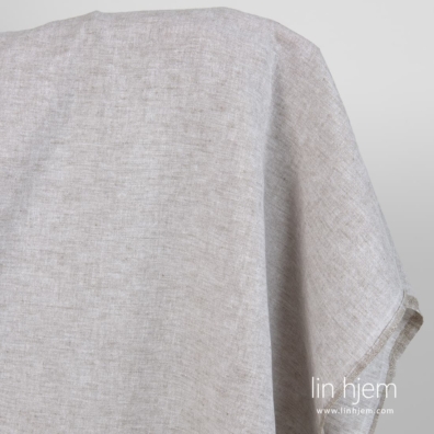 Lin-bomullsstoff gråbrunmelert vasket for å sy klær, hjemmetekstiler