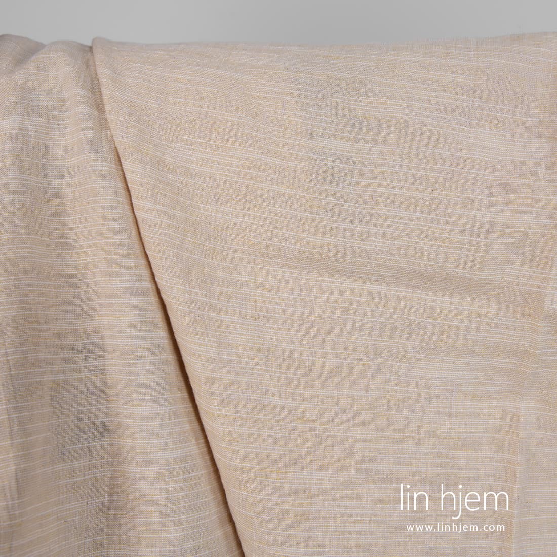 Lin-bomullsstoff gulrosa vasket for å sy klær, hjemmetekstiler