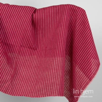 Linstoff rødt med hvite striper