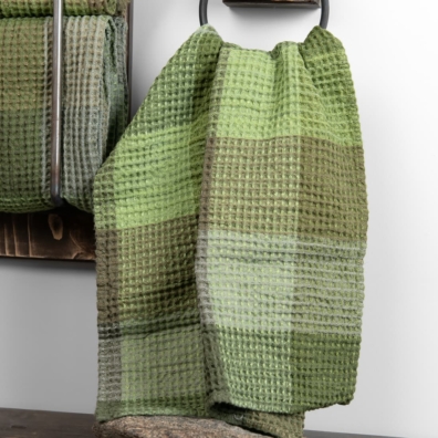 BINGO lin-bomull håndkle i fargen mose