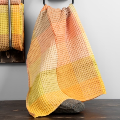 BINGO lin-bomull håndkle oransje-gul