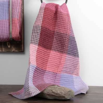 BINGO lin-bomull håndkle lilla