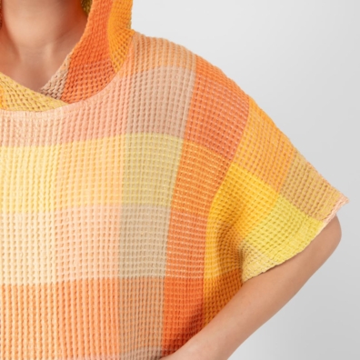 BINGO lin-bomull poncho oransje