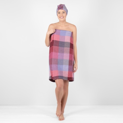 BINGO lin wrap håndkle lilla