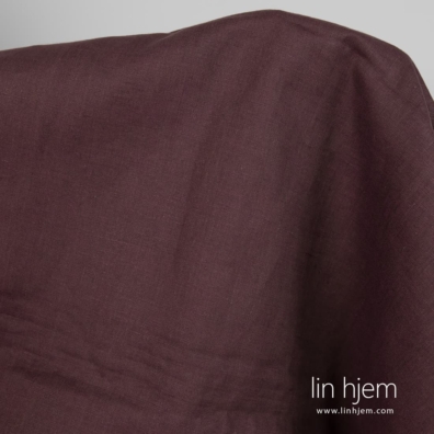 Linstoff brun lilla for å sy klær, hjemmetekstiler