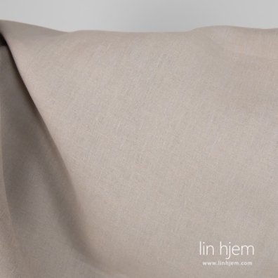 Linstoff brungrå melange 130cm bredt