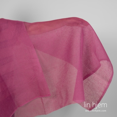 Linstoff gjennomsiktig knallrosa