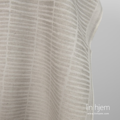 Lin-bomull stoff gråmønstret dobbeltsidig