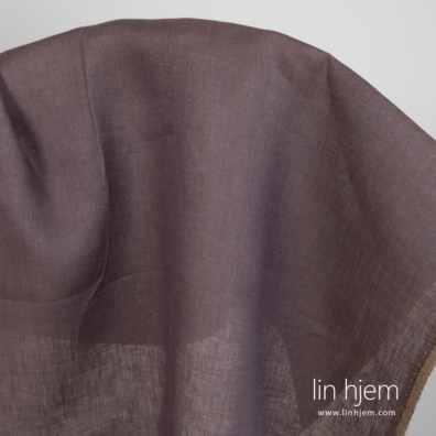 Linstoff brun lilla lett, 150cm bredt
