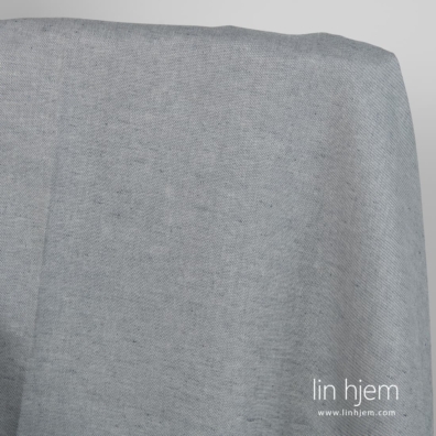 Halvlinstoff blågrå med kypermønster