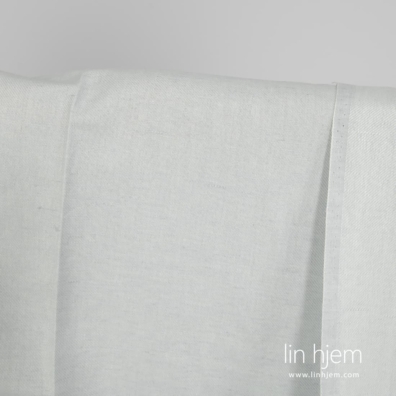 Blågrønt lin-bomullstoff med kypermønster / twill