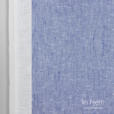 Håndkle linstoff med blå striper, melange