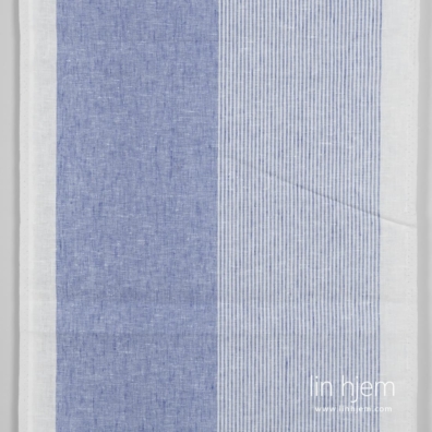 Håndkle linstoff med blå striper
