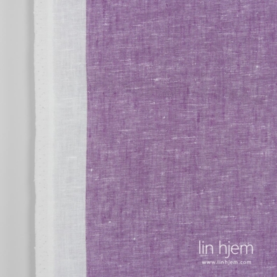 Håndkle linstoff med lilla striper, melange