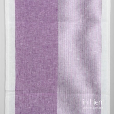 Håndkle linstoff med lilla striper