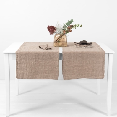 ALMOND brun lin bordløper