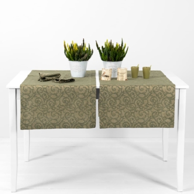 ATLANTA grågrønn lin bordløper