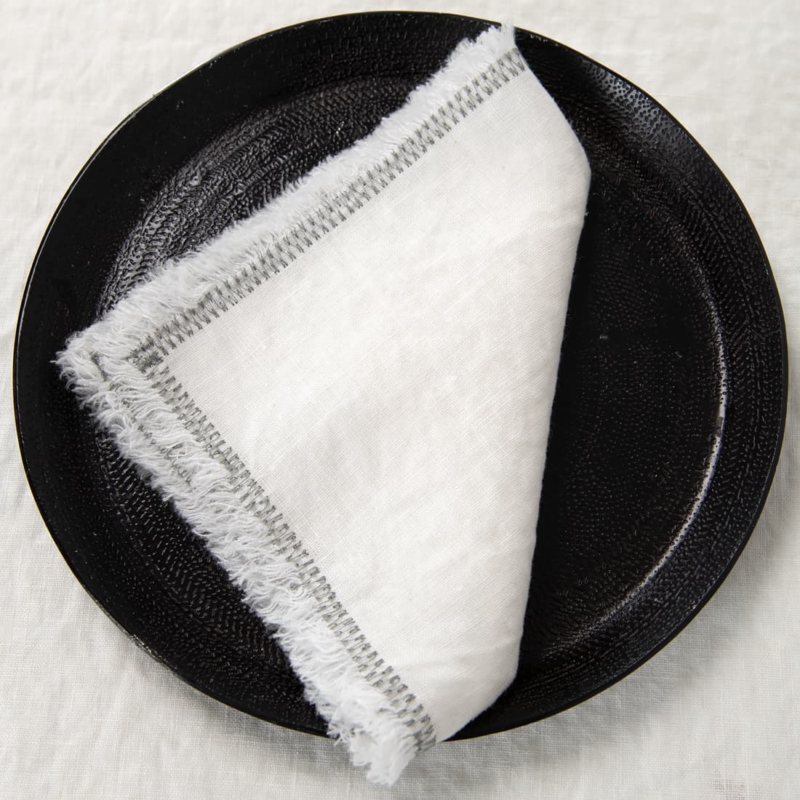 ALBA hvit lin serviett