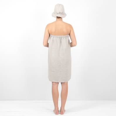 PURO wrap håndkle, ufarget 100% lin, spesielt vasket, mykt, skånsomt stoff