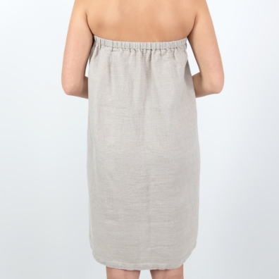 PURO wrap håndkle naturliggrått med gummi på toppen