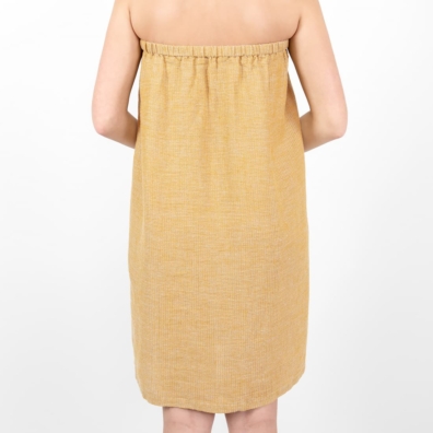 PURO wrap håndkle gulmelert med gummi på toppen