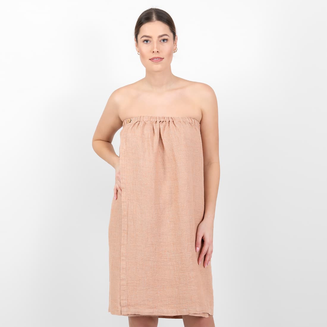 PURO wrap håndkle brun-naturliggrå melert