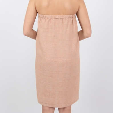 PURO wrap håndkle brunmelert med gummi på toppen