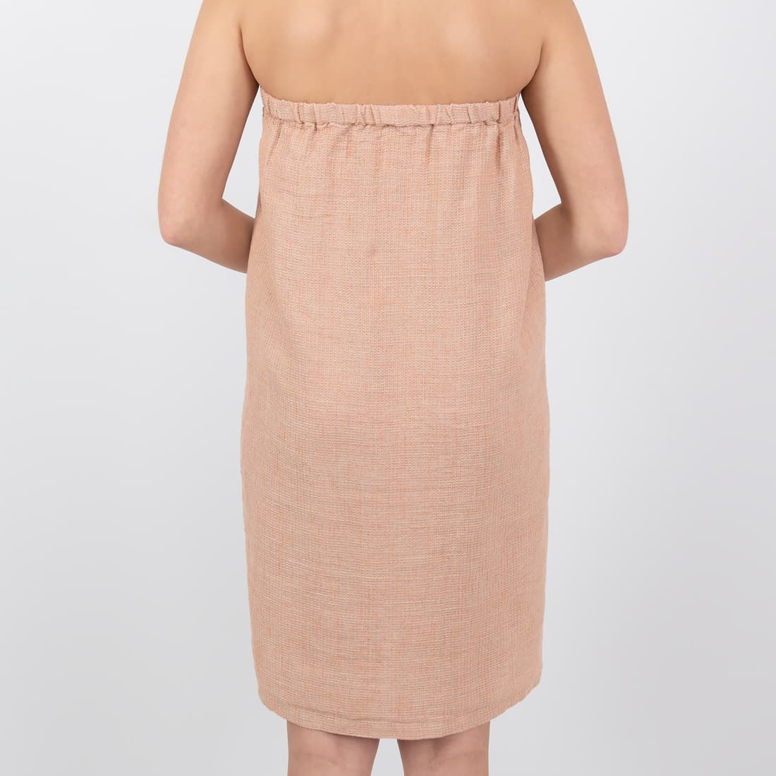 PURO wrap håndkle brunmelert med gummi på toppen