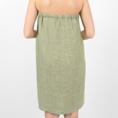 PURO wrap håndkle grønnmelert med gummi på toppen