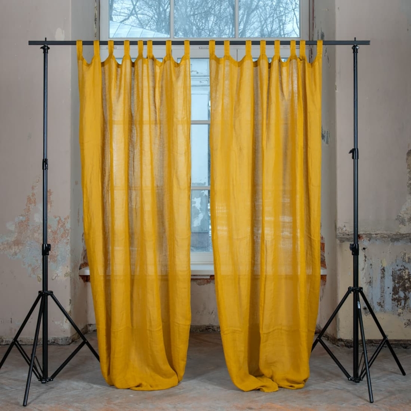 BOHEMIA sennepsfarget lin gardin