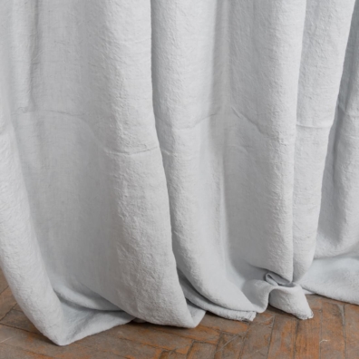 Lysegrå lin gardin 285cm bred