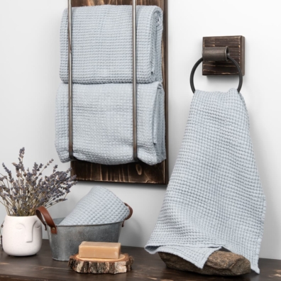 BINGO lin håndkle i isfarge