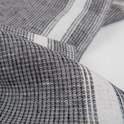 Håndkle linstoff svart-hvitt "vaffel", 50cm bredt