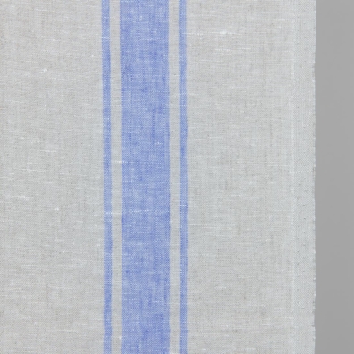 Håndkle linstoff grå med blå striper, 50cm bredt