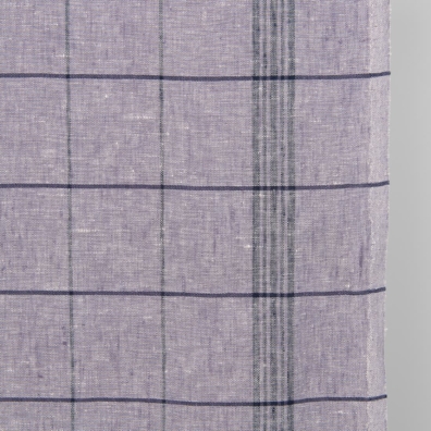Håndkle linstoff lilla rutete 50cm bredt