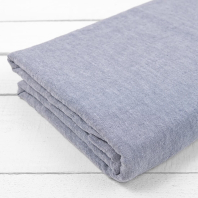 DOVI lin laken blågrått melert spesielt vasket, mykt, skånsomt