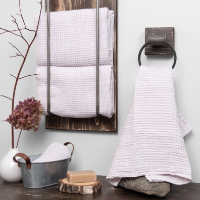 BINGO lin håndkle lyslilla