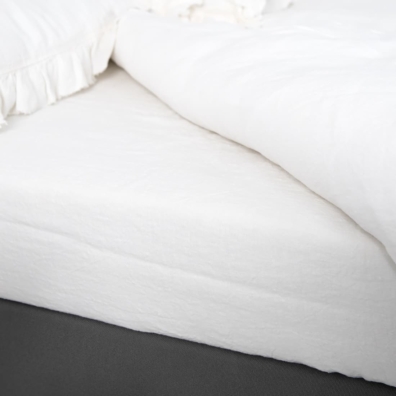 Melkehvitt laken / stretchlaken KOKOS